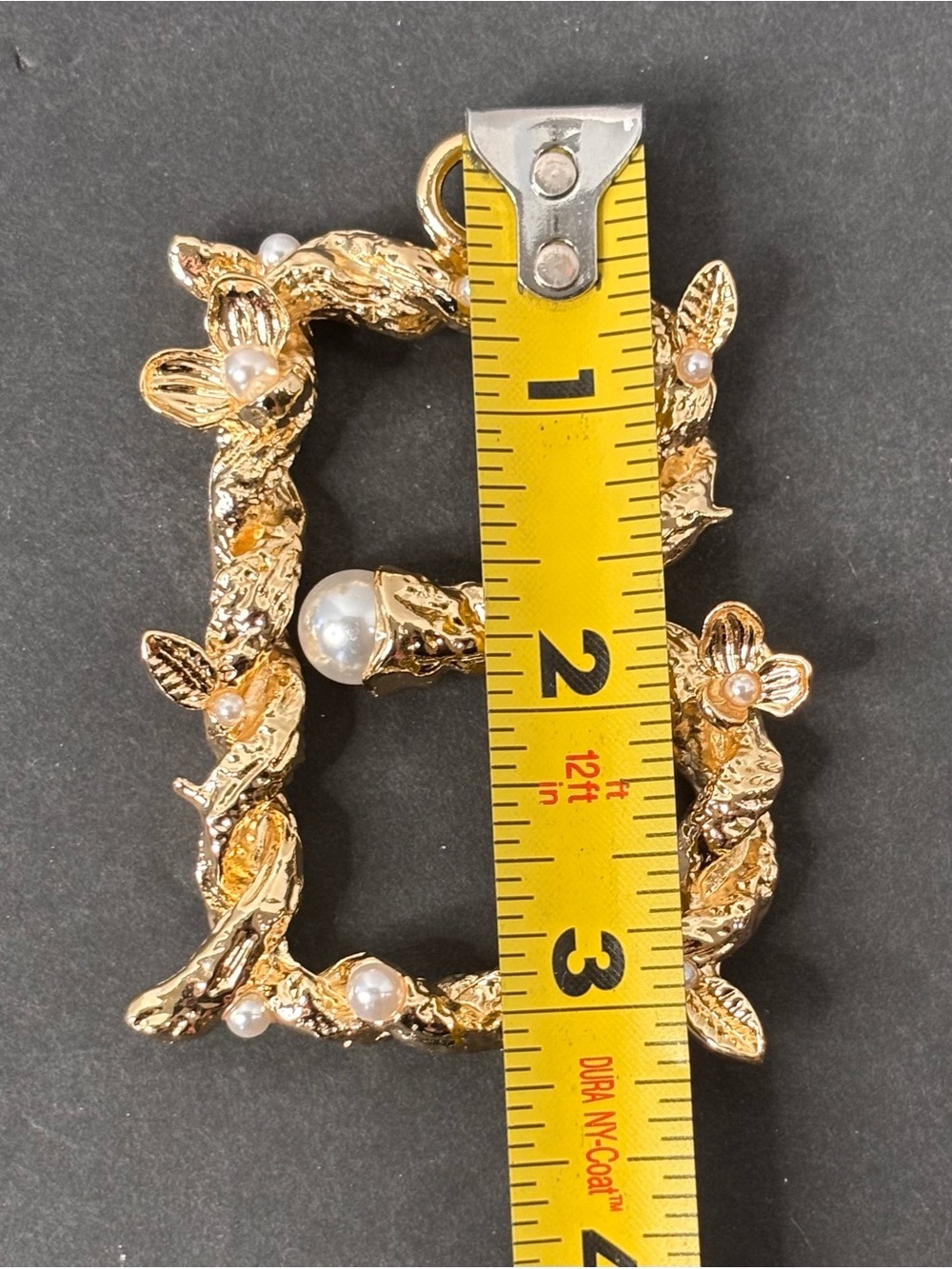 Anthropologie Aurelia Gold Pearl Monogram Letter “B” Initial Ornament - Picture 3 of 4